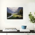 thumbnail image 5 of Chilfamy Canvas Prints Wall Art Mountain River House Wall Decor for Bathroom Ready To Hang - Ideal for Home, Office, and Gift Giving 20x16in, 5 of 6