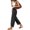 Black, variant on ClodeEU Womens Pants, Casual Flowy Wide Leg ,Drawstring High Waist Trousers with Pockets Army Green,Womens Plus L