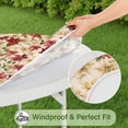 thumbnail image 5 of Multicolor Christmas Floral Pattern Round Fitted Tablecloth with Elastic Edge,Dining Table Cover Waterproof,Outdoor Round Tablecloth for Camping,Dining,Indoor and Outdoor, 5 of 7
