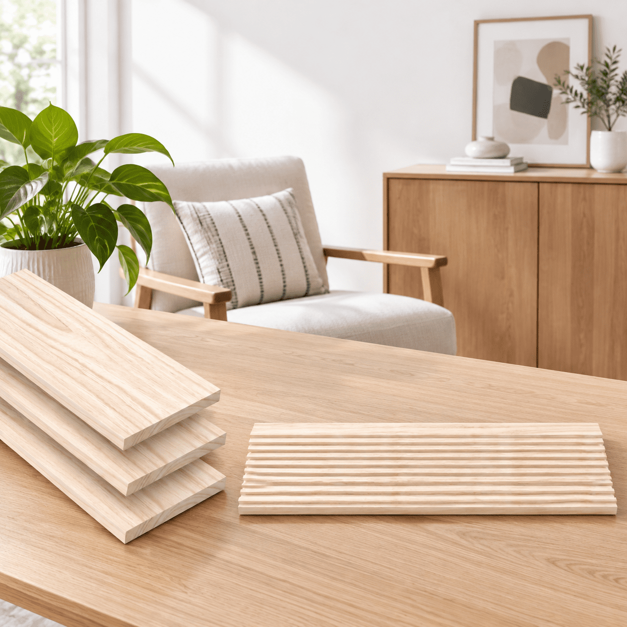 Paulownia Wood Wall Paneld Batten Kit 13 Ft X 5.5