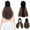 Flax brown, variant on Long Wavy Curly Synthetic Hair Wig with Velvet Knitted Winter Hat for Women Warm Fashion Accessory
