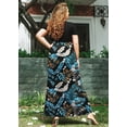 thumbnail image 7 of SHOWMALL Plus Size Summer Maxi Dress for Women Tropical Print 4X Short Sleeve Crewneck Casual Beach Bohemian Full-Length Long Sun Dresses with Pockets, 7 of 7