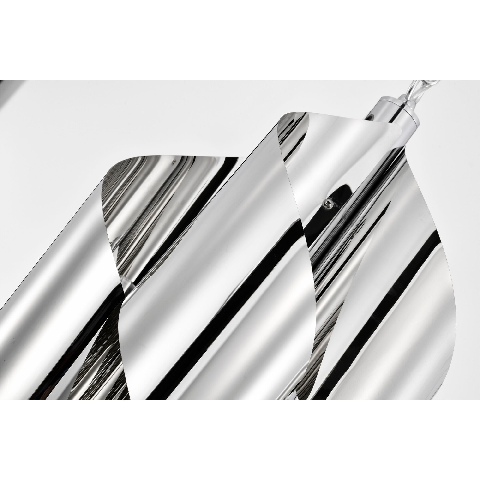 Ruzha 12 in. 4-Light Indoor Chrome and Silver Finish Pendant Light with Light Kit