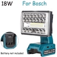 thumbnail image 1 of Linterna LED para Exteriores Lámparas de Inundación para Makita/Dewalt/Milwaukee/Bosch/Black&Decker/Ryobi 18V Batería de Iones de Litio Linterna de Trabajo, 1 of 25