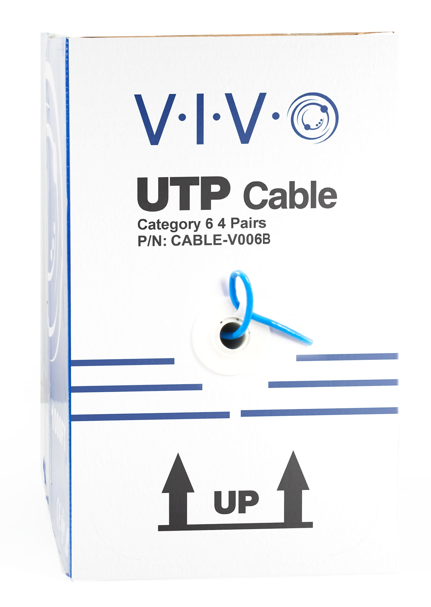 VIVO Blue 500ft bulk Cat6 Ethernet Cable / Wire UTP Pull Box 500 ft Cat-6 LAN