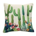 thumbnail image 3 of Outdoor Decor Tropical Cactus Print Decorative Pillow 18 x 18 in Multi, 3 of 3