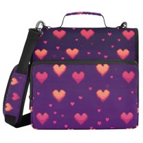 FORMRS Zipper Binder with Shoulder Strap 1.5-inch Ring 500 Sheet Capacity File Bag, Love in The Clouds