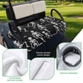 thumbnail image 5 of Golf Cart Seat Covers for 2 Seater,Halloween Microfiber Cart Seat Towel Blanket,Funny Skeleton Spooky Scary Skull Black Absorbent Breathable Non Slip Bench Seats Protector for Golf Course 51"x31", 5 of 9