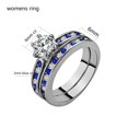 thumbnail image 2 of GYVAIN White Gold Plated 1CT CZ Women Wedding Ring Sets Engagement Ring for Woman, 2 of 5