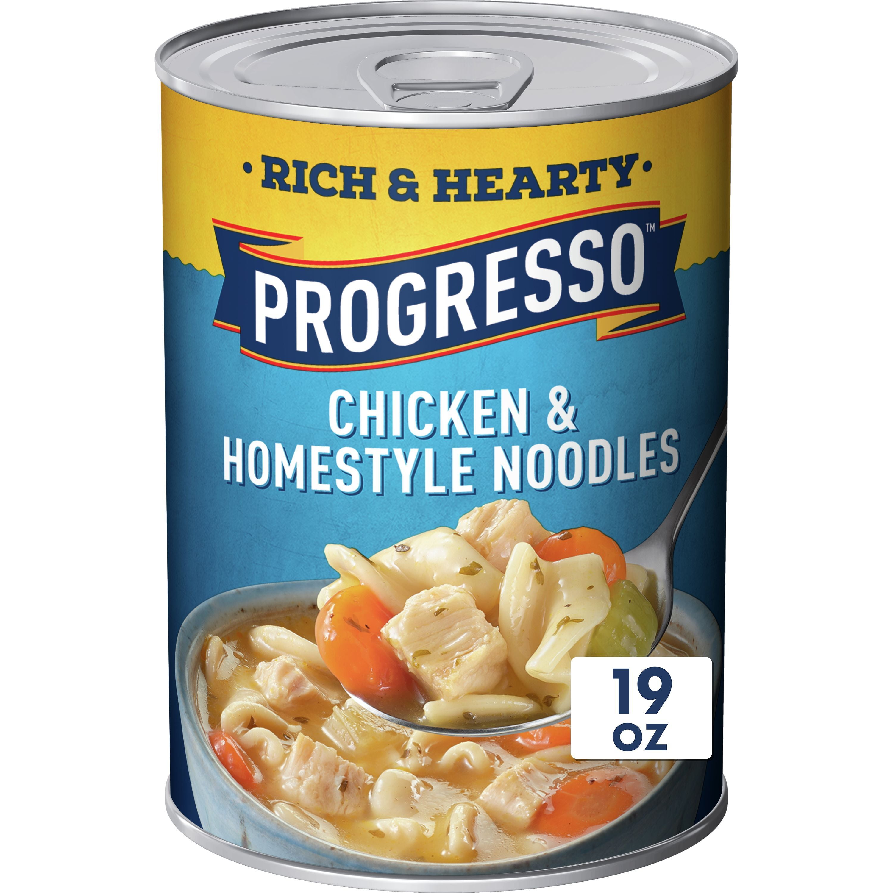 Progresso Rich & Hearty, Chicken & Homestyle Noodle Canned Soup, 19 oz.