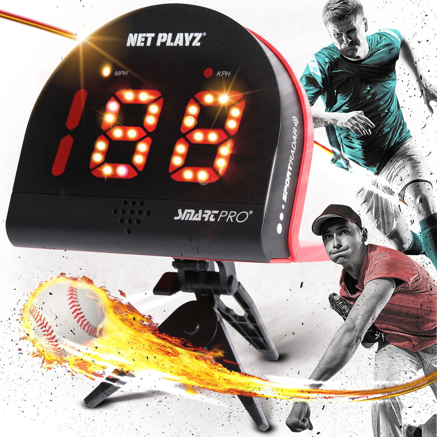 Baseball Radars Speed Sensors Training Equipment (Hands-Free Radar Guns Pitching Speed Guns) | Baseball Gifts High-Tech Gadget & Gear for Baseball Players