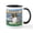 White/Black Inside, variant on CafePress - Lilies / Papillon (F) Mug - 11 oz Ceramic Mug - Novelty Coffee Tea Cup