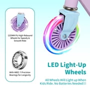 BELEEV Scooter for Kids Ages 6-12, two wheel Kick Scooter for Girls and Boys, Kids Scooter with Light up Wheels , Purple