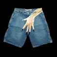 thumbnail image 3 of Pantalones de chándal góticos Harajuku Y2K para hombre, pantalones cortos de mezclilla holgados con estampado de palmeras, ropa de calle retro azul para gimnasio, ropa para hombre, 3 of 5