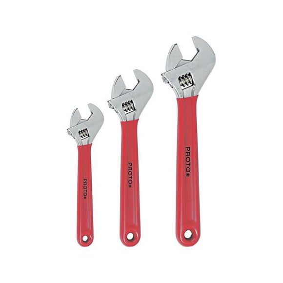 Proto 577-795G Cushion Grip Adjustable Wrench Set, Satin - 3 Piece