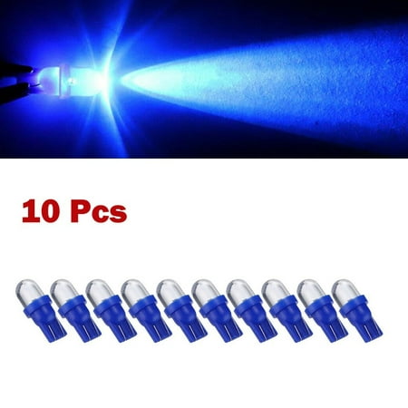 

10x Blue T10 168 194 LED Bulbs Instrument Gauge Cluster Dash Light W/ Sockets