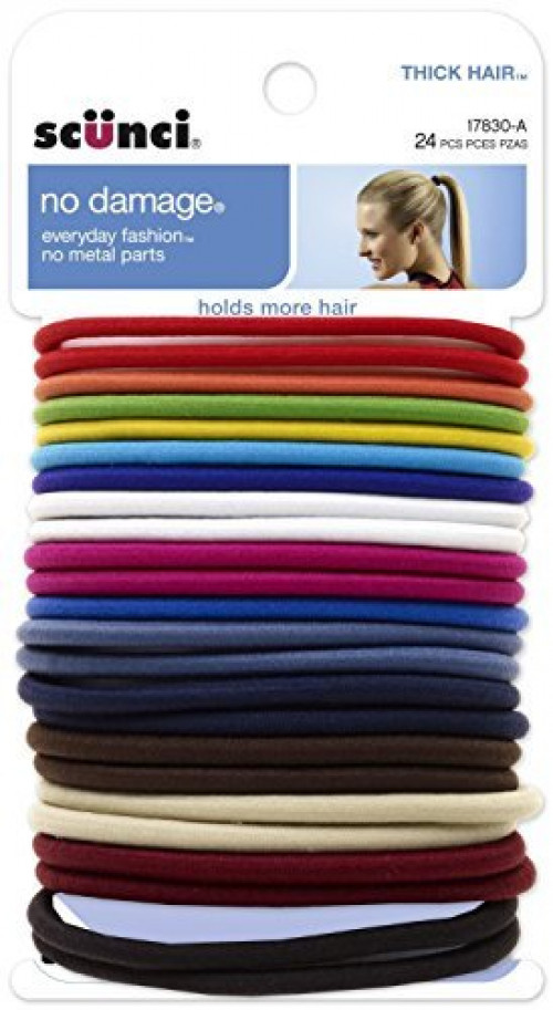 Scunci Mini Scrunchies No-damage, 8 Stück In Denim-Farben - Haargummis Ohne Haarschäden