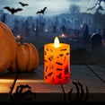 thumbnail image 6 of Dmlowu Halloween Led Candle Pumpkin Lights, Flameless Candles Halloween Lights, Flickering Tea Lights Candles Battery Operated for Halloween Decorations Outdoor & Indoor, Orange, 6 of 7