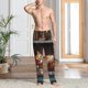 thumbnail image 2 of Fotbe Cat Asleep Among Flowers Pantalones de Pijama para Hombre, Pantalones de Dormir, Pantalones de Casa con Cintura Ajustable y Bolsillos-Medium, 2 of 6