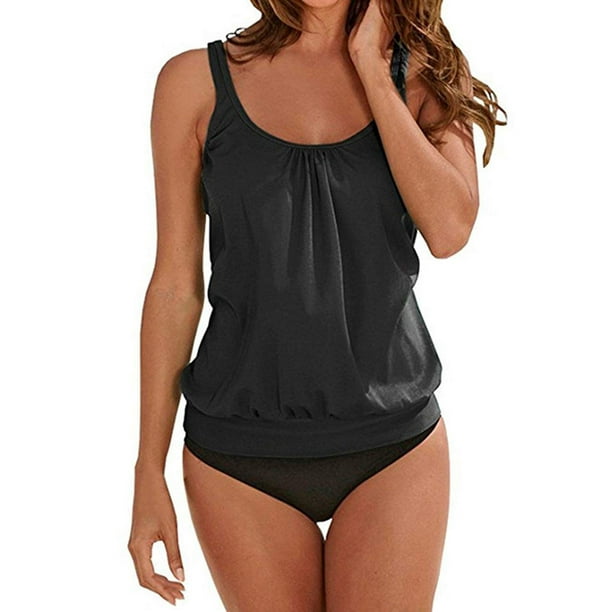 Fesfesfes Swimsuit for Women Women Casual Sling Sexy Printing Split Two  Piece Swimsuit Beachwear Swimdress 