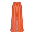thumbnail image 7 of High Waist Boho Pants Womens Striped Palazzo Wide Leg Lounge Pants with Pockets Loose Casual Going Out Clothes Orange, L, 7 of 7