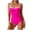 Hot Pink-03, variant on Lopeceal Women's Underwire One Piece Swimsuits Tummy Control Bathing Suits Push Up Swim Suit Color Block Swimwear