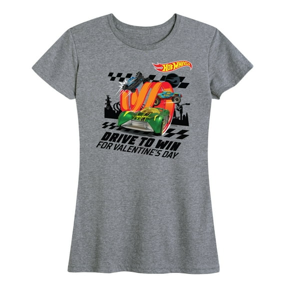 Hot Wheels - Valentine's Drive to Win - Women's Short Sleeve Graphic T-Shirt