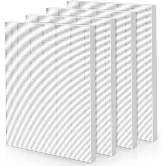 Enjinzz 115115 Replacement Filters A Size 21 for Winix PlasmaWave 5300-2, C535, 6300, 5300, 6300-2, P300, AM90, 9000, 5000, 5000B, C909, 9800 Air Purifier, 4 Pack True HEPA Filter