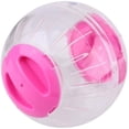 thumbnail image 2 of DAMAIE Transparent Cute Pet Hamster Exercise Ball Mini Trot Plastic Toys (Pink), 2 of 7