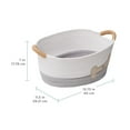 thumbnail image 3 of Zenna Home Coiled Rope Oval Storage Basket with Dog Bone Decorative Patch, Pet Themed Basket, 3 of 7