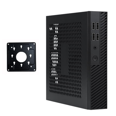 CIYISON DX01 Mini ITX Computer Case Thin Quick Heat Dissipation PC Case Supporting VESA Mount Rolled Steel Portable Computer