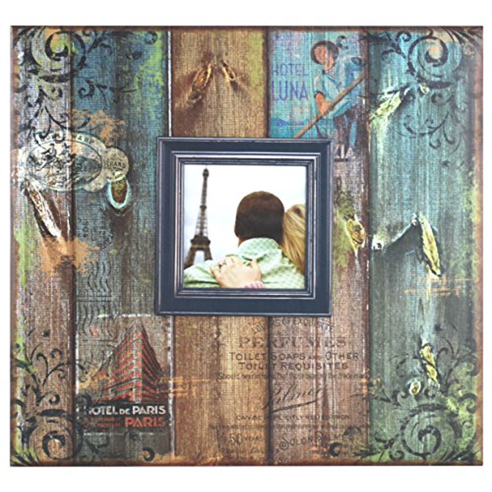 Vintage Travel Expandable Scrapbook, Includes 10 Acid Free 12x12 Inch Pages and 3.5 x 3.5 Cover