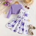 thumbnail image 5 of Tiijoy Girls Outfits Bow Floral Sleeveless Dress with Ruffle Cardigan Jacket, Sizes 2-8, 5 of 8