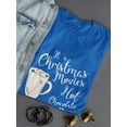 thumbnail image 3 of It's Christmas Movies Hot Chocolate Kind Of Day Funny Women Royal Blue T-Shirt, Female Large, 3 of 4