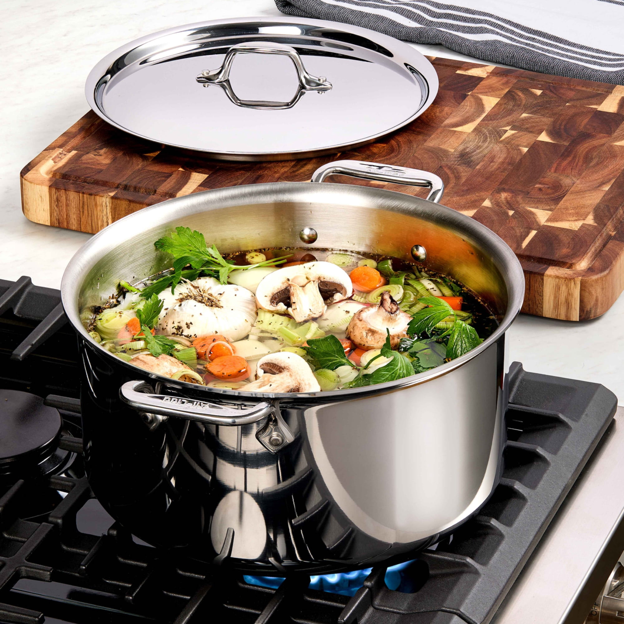 All-Clad D3 Stainless 3-ply Bonded Cookware Set, 10 piece Set