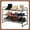 Bronze, variant on Fuleadture 4 Layer Shoe Rack Organizer for Bedroom Closet in home,Silver