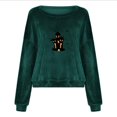 thumbnail image 1 of Women‘s Printed Sweatshirt Loose  Neck Pullover Casual Plus Size Blouse Top, 1 of 4