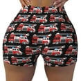 thumbnail image 2 of Honeii Fire and Rescue Truck Print Women's Workout Shorts, Gym Shorts for Active Wear, Sports Shorts,Women's Running Shorts,Quick Dry Athletic Shorts-X-Large, 2 of 8