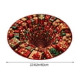 thumbnail image 5 of PLPPYFS Christmas 3D Visual Illusion Round Area Rug, Vortex Hole Pattern Non‑ Absorbent Floor Mat, Festive Holiday Decor Doormat for Entryway, Bedroom, Living Room Party Decoration, 5 of 6