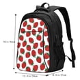 thumbnail image 4 of Hirioo Hand Drawn Strawberry for Travel Laptop Backpack with USB Charging Port for Men and Women, 4 of 7