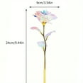 thumbnail image 3 of 30Pcs Artificial Roses, White Rainbow Golden Leaves Faux Flowers Bulk, Long Stem Rose Bouquet for Home Office Wedding Valentines Day Decor Gifts for Mom Grandma Wife Girlfriend, 3 of 7