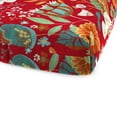thumbnail image 5 of Jordan Manufacturing 72" x 22" Avianna Saxony Red Floral Rectangular Outdoor Chaise Lounge Cushion with Ties and Hanger Loop, 5 of 14