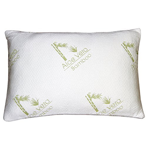 Aloe Vera Bamboo Pillow Memory Foam Hypoallergenic Cooling Comfort King Size 1pc 
