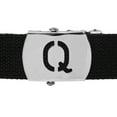 thumbnail image 2 of Initial Q Buckle Black Adjustable Canvas Web Belt With Metal Buckle 32 to 72, 2 of 2
