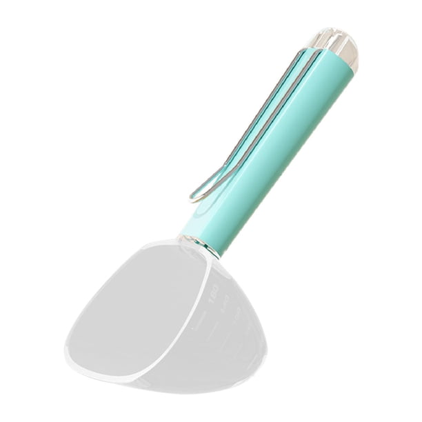 Recogedor de comida para perros y gatos, taza medidora para gatos, cuchara medidora para alimentos, otras mascotas, perros y gatos verde