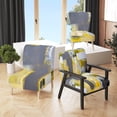 thumbnail image 2 of Designart "Grey And Yellow Blur Abstract" Upholstered Mid-Century Accent Chair - Arm Chair, 2 of 5