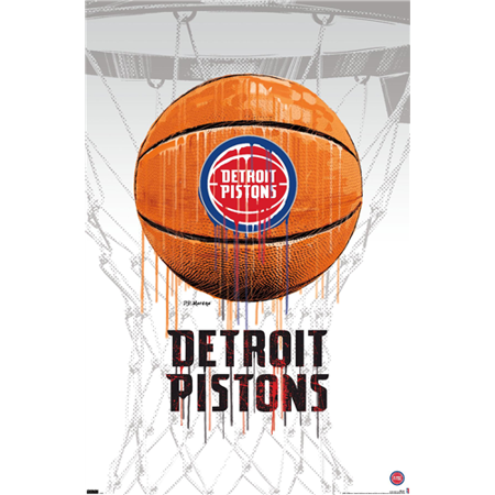 NBA Detroit Pistons - Drip Basketball 21 Wall Poster 22.375 x 34