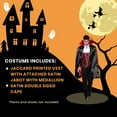 thumbnail image 2 of Morris Costumes Mens Vampire Vest & Cape Costume - Size One Size Fits Most - Black, 2 of 5