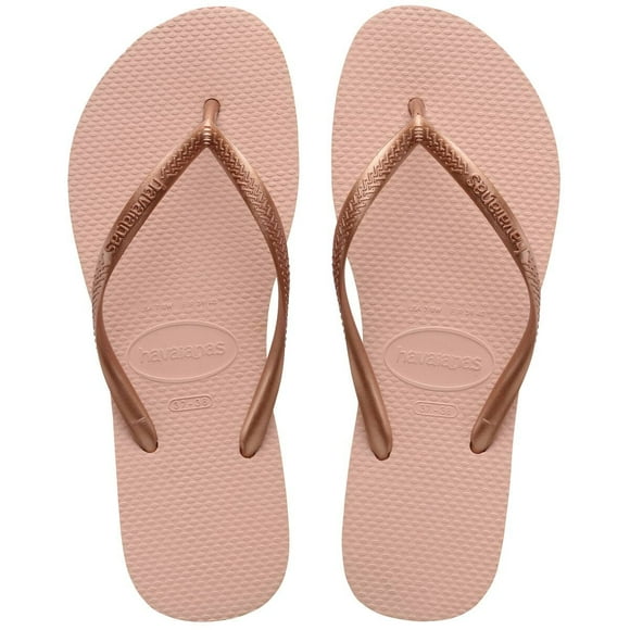 Havaianas Chanclas Slim para Mujer - Sandalias de Alberca para Primavera y Verano para Mujer - Ballet Rosa, 7/8