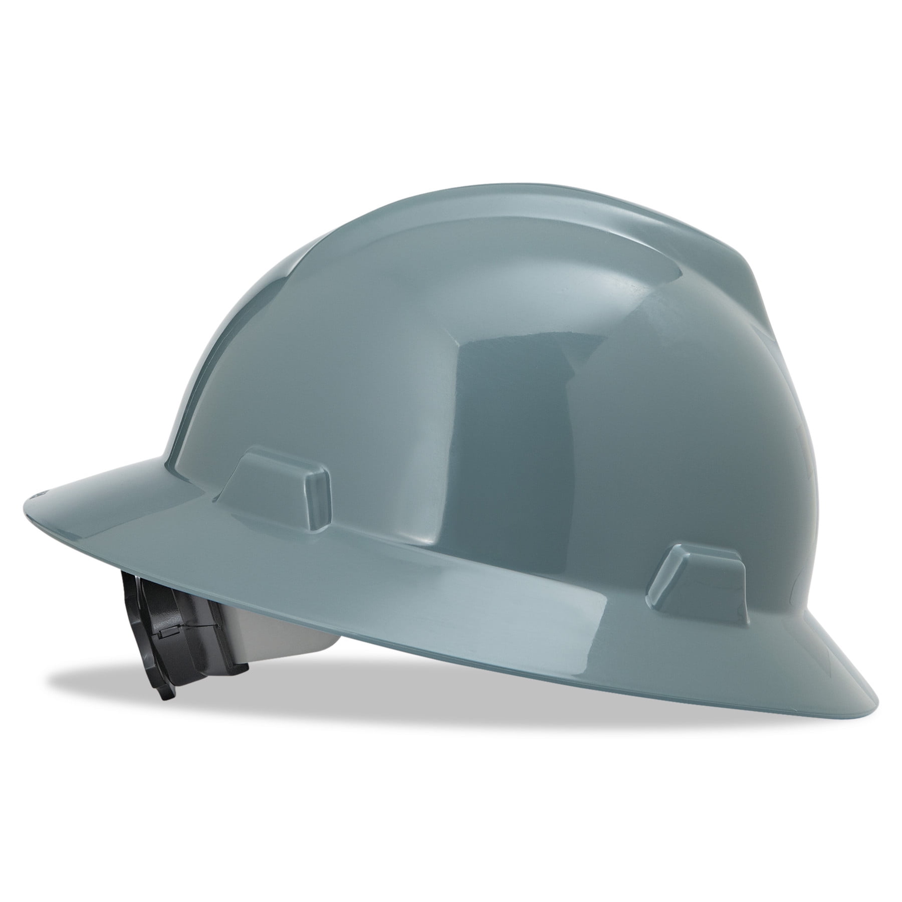 MSA V-Gard Full-Brim Hard Hats, Ratchet Suspension, Size 6 1 2 8, Gray by SAFETY WORKS